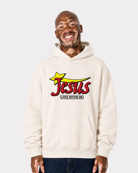 JESUS LIVES WITHIN ME Frontprint Oversized Hoodie