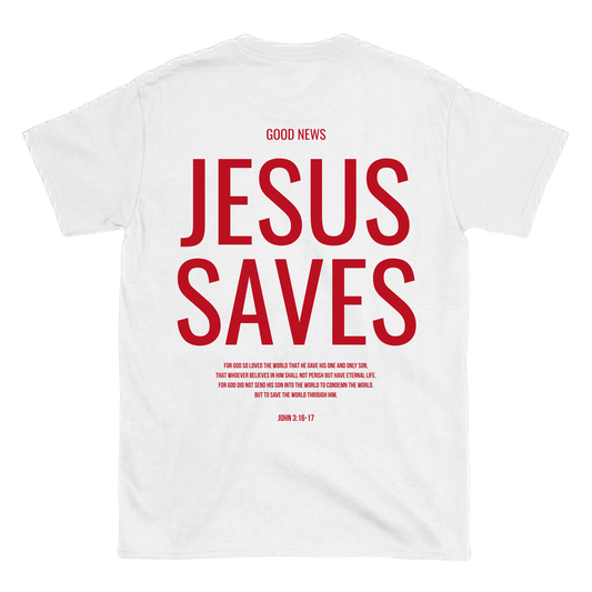 JESUS SAVES Front-/Backprint T-Shirt II