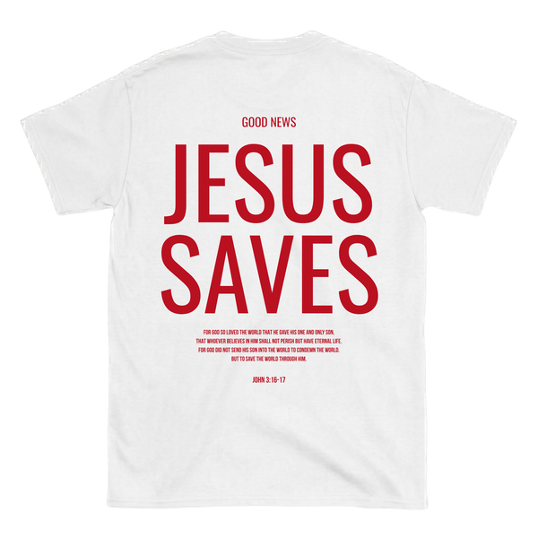 JESUS SAVES Front-/Backprint T-Shirt II