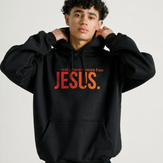 REAL PEACE COMES FROM JESUS HOODIE