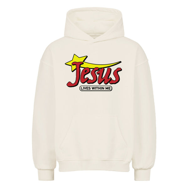 JESUS LIVES WITHIN ME Frontprint Oversized Hoodie