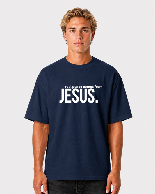 real peace comes from Jesus Frontprint T-Shirt